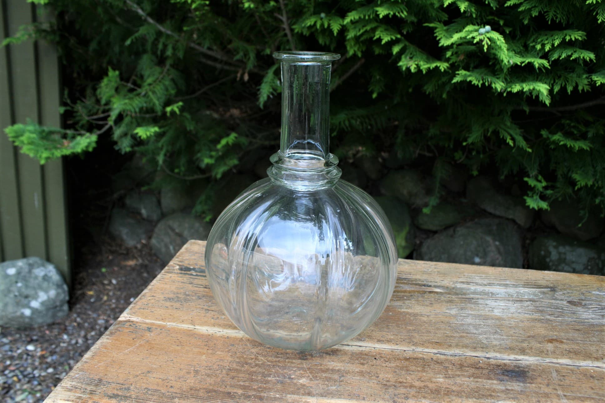 Antikke glas vinglas hyacintglas kander glasskåle